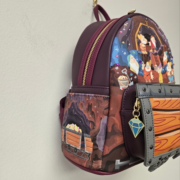 Loungefly Disney Snow White Seven Dwarfs Mine Cart Backpack